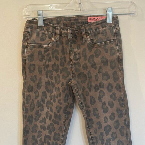 Girls Leopard Print Jeans BlankNYC Mini Mercer Jeans Leopard Jeans sz 10 - Picture 5 of 7